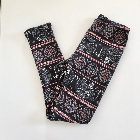 Mandala Elephant Fleece Lined Fitted Leggings Juniors Small - Picture 7 of 7